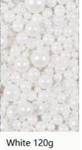 Sugar Pearls White Assorted Size 4.5 oz. is perfect for cupcakes and cake decorating just got much better with edible pearls! 