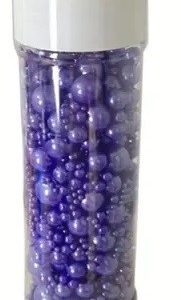 Sugar Pearls Purple Assorted Sizes- 4.5 oz.