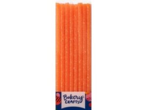 Orange Slim Glitter Candles
