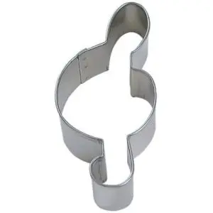 G Clef Music Note Cookie Cutter 4 in.