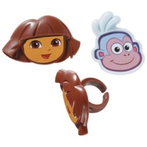 Go Dora Go Cupcake Rings 12 Count