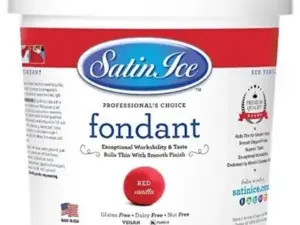 Red Satin Ice Fondant 2 Pound Pail