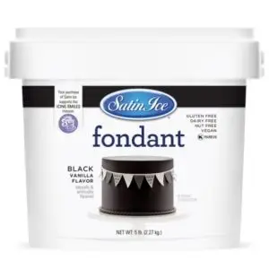 Black Satin Ice Fondant 5 Pound