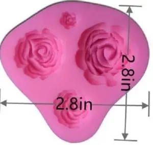 Rose Silicone Mold 4 Cavity