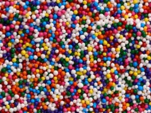 Multi-Color Non-Pareils Small Container