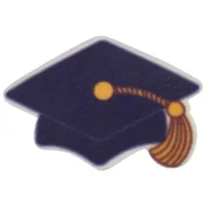 Edible Sugar Grad Cap and Scroll