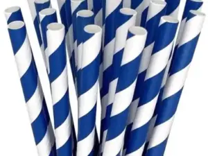 Royal Blue Paper Straws