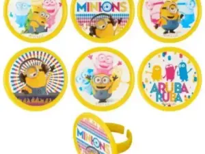 Minions Cupcake Rings 12 Count