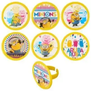 Minions Cupcake Rings 12 Count