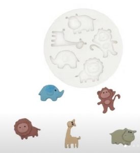 Safari Animal Silicone Mold 5 Cavity