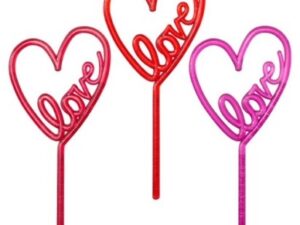 Neon Heart Assorted Picks