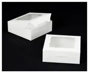 White Pie Box with Window 7" x 7" x 2.5"