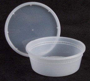 Plastic 8 oz Container w/Lid