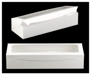 Treat Box W/Window 20 x 7 x 4 inches White