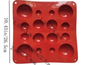Silicone Mold Semi Sphere 16 Cavity