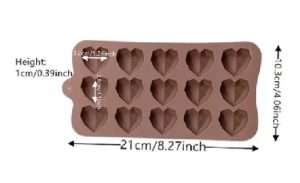 1 inch Heart Shape Silicone Mold 15 Cavity