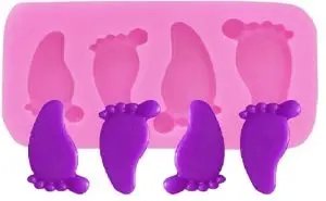 Baby Feet Silicone Mold 4 Cavity