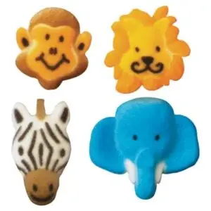 Jungle Animal Edible Faces 12 Pieces