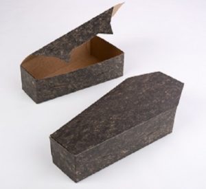 Treat Box Black/Brown Coffin 8 1/2" x 2 1/2" x 2 1/2"
