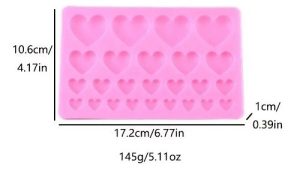 Assorted Hearts Silicone Mold 25 Cavity