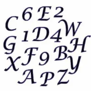 Alphabet Script and Numbers Set