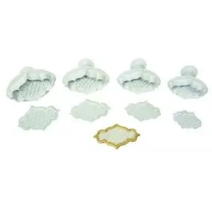 Plaque Embossing Fondant Cutter 8 Piece Set