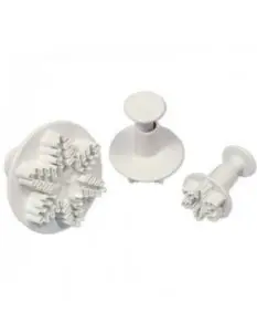 Add a festive touch to your cake decorating with this specially designed PME plunger cutter set. Make beautiful snowflakes every time.