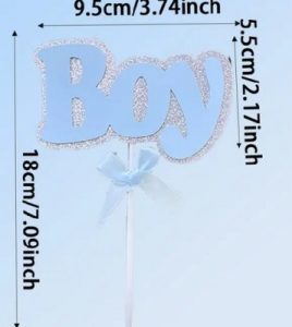 4 inch Boy Pick Cake Topper