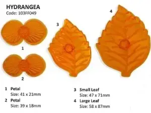 Hydrangea Fondant Cutter 4-Piece set