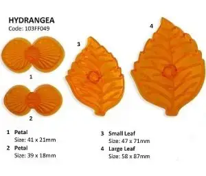 Hydrangea Fondant Cutter 4-Piece set