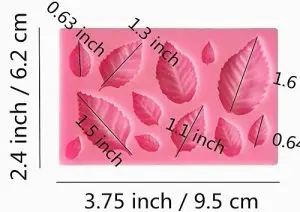 Rose Leaves Silicone Mold 12 Cavity