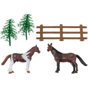 Horses with Fence and trees Cake Kit