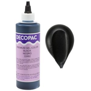 Black Gel Food Color 8 Ounce Bottle