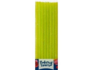 Lime Slim Glitter Candles