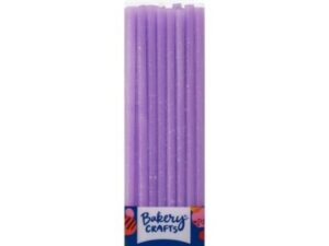 Purple Slim Glitter Candles
