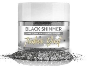 Black Shimmer Edible Glitter 5gr. Jar