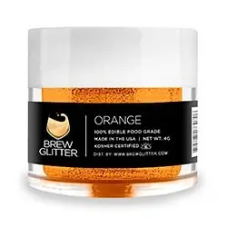 Orange Brew Edible Glitter 4g Container