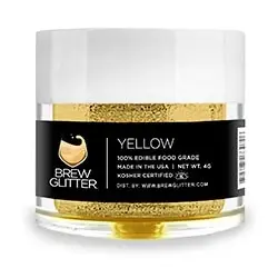 Yellow Brew Edible Glitter 4g Container