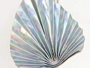 Silver Fan Cake Topper
