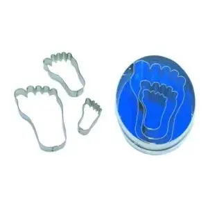 Foot Cookie Cutter 3 Piece Set