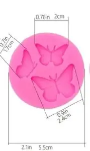 Assorted Butterfly Silicone Mold 3 Cavity