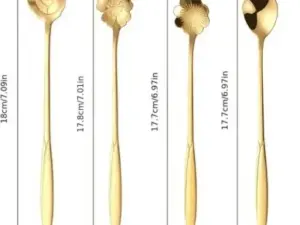 Long Handle Gold Spoon Set