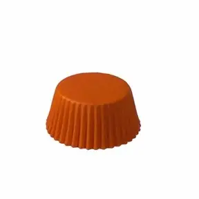 Orange Baking Liner Cups 1.38 Inch Base 50 Count