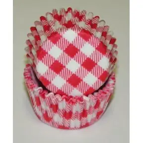 Baking Cups 2 in. Base Red Gingham 50 Pieces