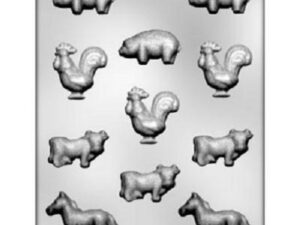 Farm Animals Chocolate Mold 11 Cavity