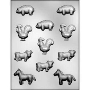 Farm Animals Chocolate Mold 11 Cavity