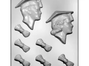 Grads and Scrolls Assorted Chocolate Mold 8 Cavity
