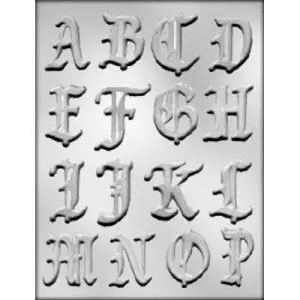 Alphabet Chocolate Candy Mold 1.5 in.