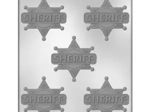 Sheriff Badges Chocolate Mold 2.5 in.