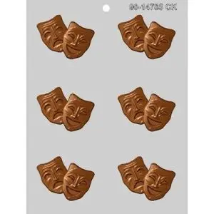 Mask Chocolate Candy Mold 2.5 in.